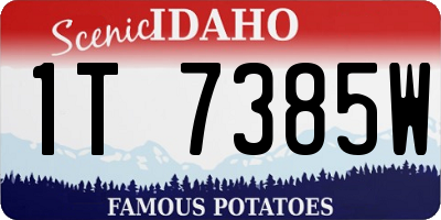 ID license plate 1T7385W