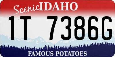 ID license plate 1T7386G