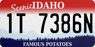 ID license plate 1T7386N