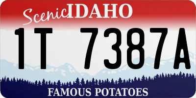 ID license plate 1T7387A