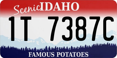 ID license plate 1T7387C