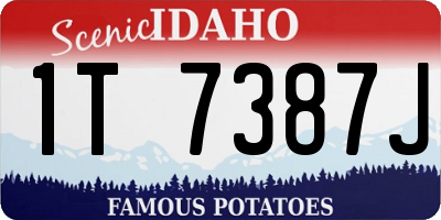 ID license plate 1T7387J