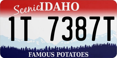 ID license plate 1T7387T