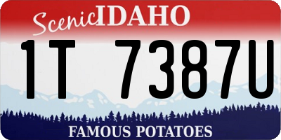 ID license plate 1T7387U