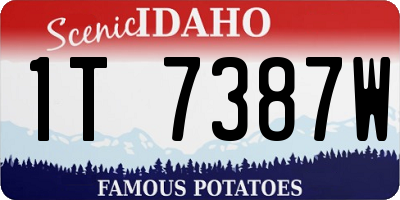 ID license plate 1T7387W