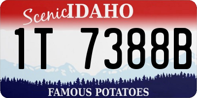 ID license plate 1T7388B