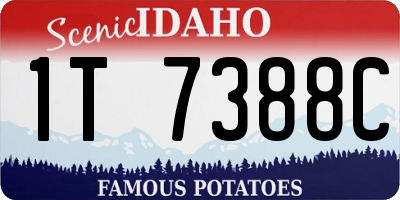 ID license plate 1T7388C