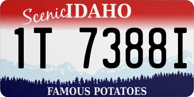 ID license plate 1T7388I