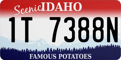 ID license plate 1T7388N