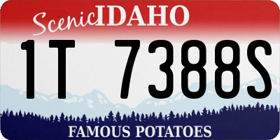 ID license plate 1T7388S
