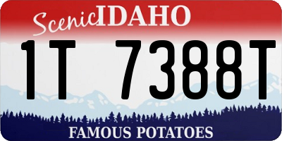 ID license plate 1T7388T