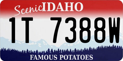 ID license plate 1T7388W