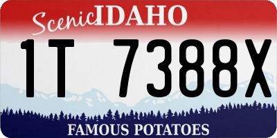 ID license plate 1T7388X