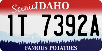ID license plate 1T7392A