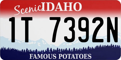 ID license plate 1T7392N