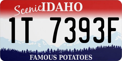 ID license plate 1T7393F