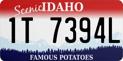 ID license plate 1T7394L
