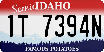 ID license plate 1T7394N