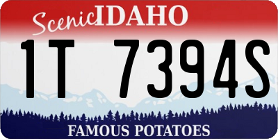 ID license plate 1T7394S
