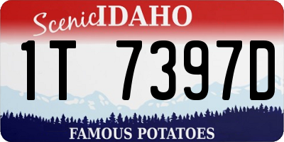 ID license plate 1T7397D
