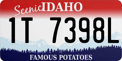 ID license plate 1T7398L