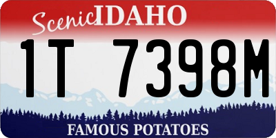 ID license plate 1T7398M