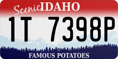 ID license plate 1T7398P