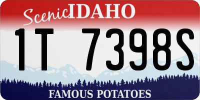 ID license plate 1T7398S