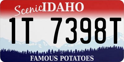 ID license plate 1T7398T