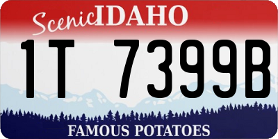 ID license plate 1T7399B