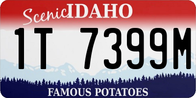 ID license plate 1T7399M