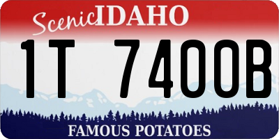 ID license plate 1T7400B