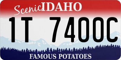 ID license plate 1T7400C