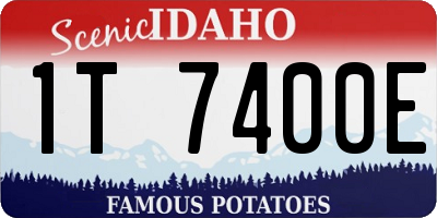 ID license plate 1T7400E