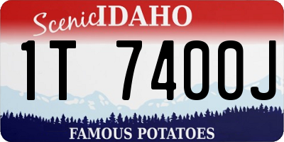 ID license plate 1T7400J