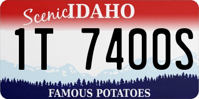 ID license plate 1T7400S