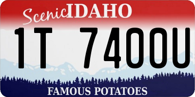 ID license plate 1T7400U
