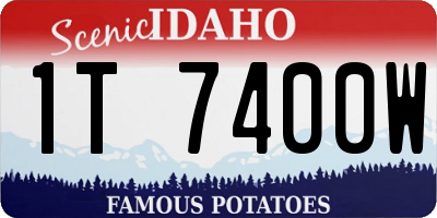 ID license plate 1T7400W
