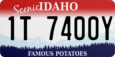 ID license plate 1T7400Y