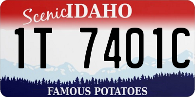 ID license plate 1T7401C
