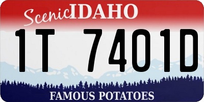 ID license plate 1T7401D