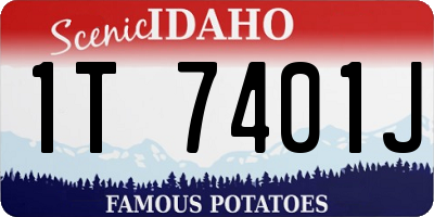 ID license plate 1T7401J