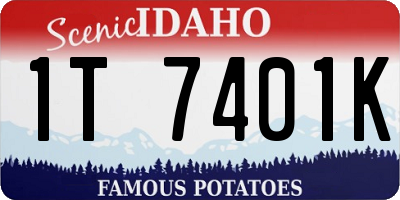 ID license plate 1T7401K