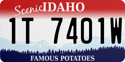 ID license plate 1T7401W