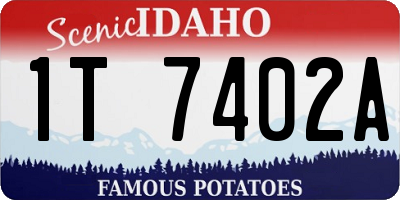 ID license plate 1T7402A