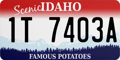 ID license plate 1T7403A