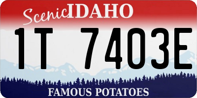ID license plate 1T7403E