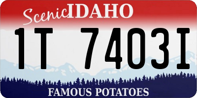 ID license plate 1T7403I