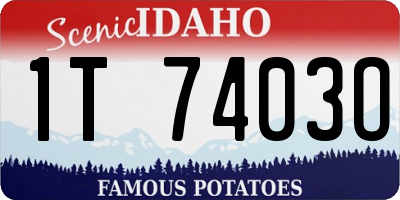 ID license plate 1T7403O