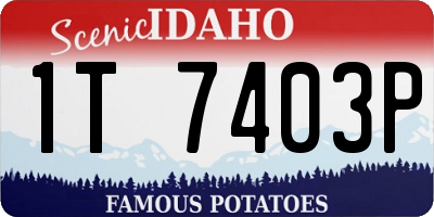 ID license plate 1T7403P